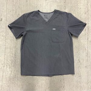 Figs Gray Short Sleeve Scrub Top Men’s L